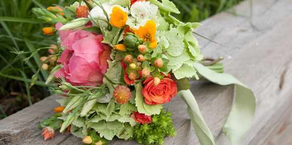 Spring bridal bouquet 